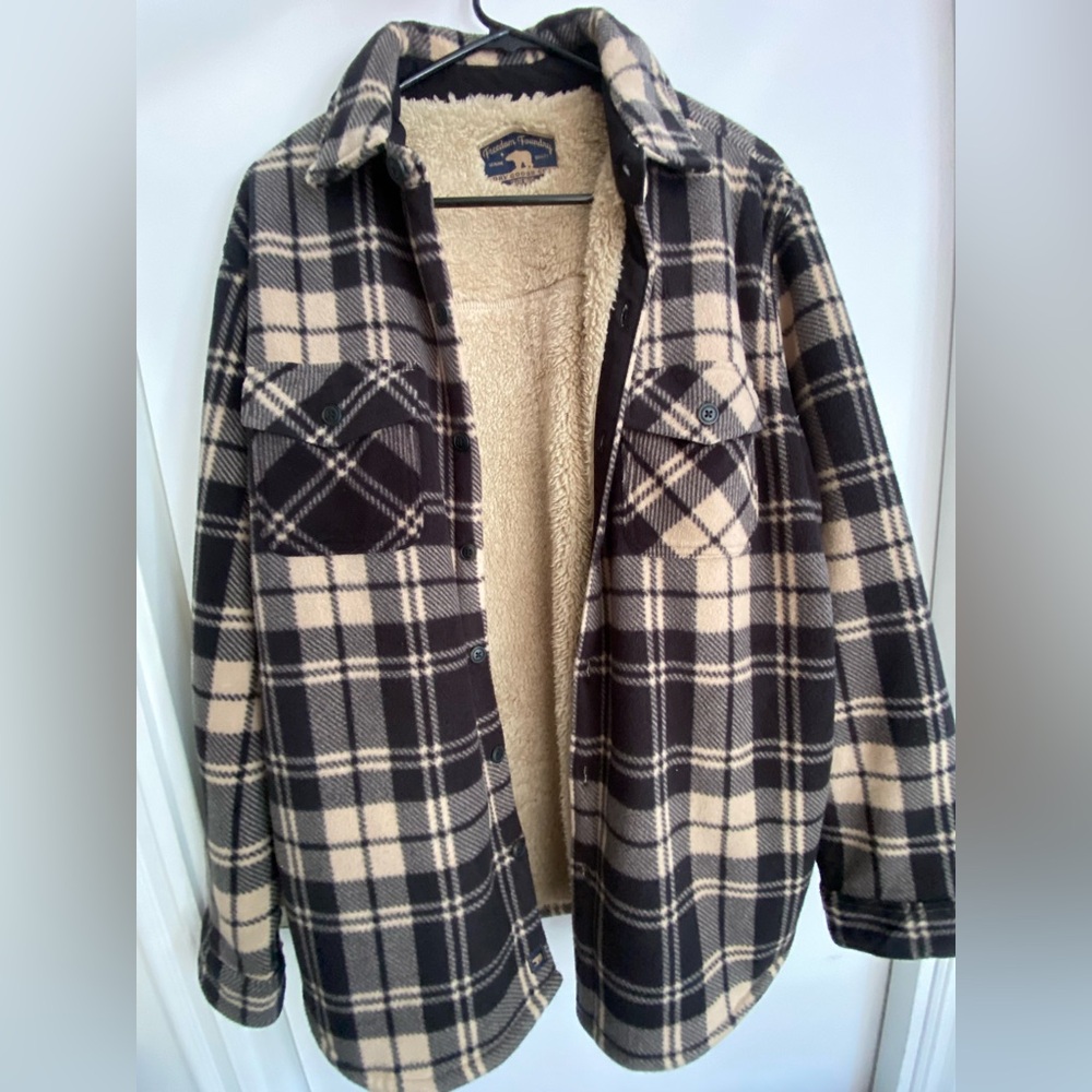 Freedom Foundry Plaid Sherpa-Lined Jacket Large